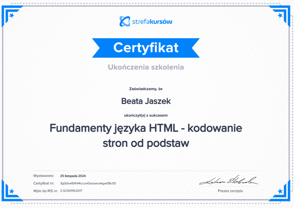 Fundamenty języka HTML